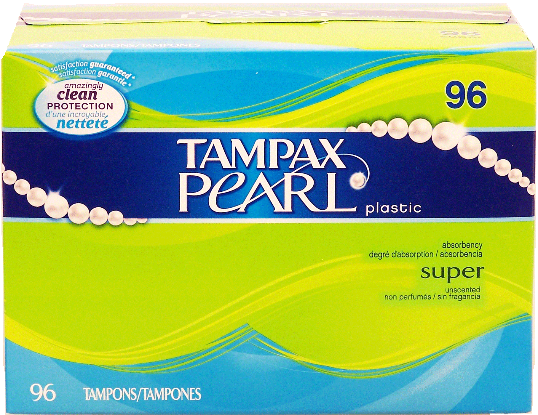 Tampax Pearl super absorbency tampons, plastic applicator Full-Size Picture